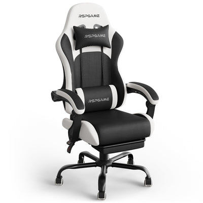 RSPGame Ergonomic Gaming Chairs for Adults,Pocket Spring Cushion,PU Leather Office Chairs with Lumbar Support and…