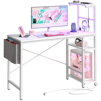 Bestier, Gaming Desk, 51.1 W x 20.55 D x 53.11 H, White - image 2