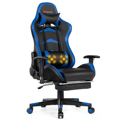 RSPGame Ergonomic Gaming Chairs for Adults,Pocket Spring Cushion,PU Leather Office Chairs with Lumbar Support and…